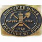 1985 Sunnyside Mines Kaiser Utah Brass Belt Buckle By Anacortes 4116