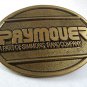 Vintage PAYMOVER A Part Of Simmons Rand Company Brass Belt Buckle By DYNA BUCKLE