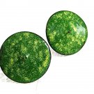 Mid Century Modern 1950's Enameled Copper Green Cufflinks 8217