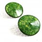 Mid Century Modern 1950's Enameled Copper Green Cufflinks 8217