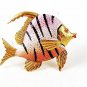 1950's -60's Gold Tone Pink Black Angel Fish Brooch By WEISS 102416