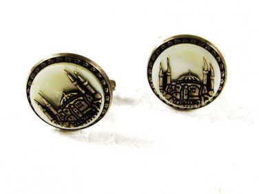 800 Silver Mother Pearl St. Sophias Istanbul Turkey Cufflinks Unbranded