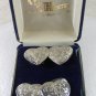 4 Western Rodeo Silvertone Heart Button Covers by MONTANA SILVERSMITHS 3116