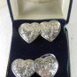 4 Western Rodeo Silvertone Heart Button Covers by MONTANA SILVERSMITHS 3116