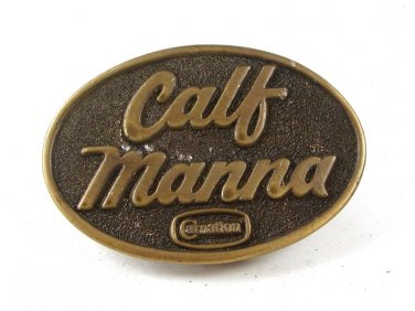1977 Calf Manna Carnation Belt Buckle By DEZY 11116
