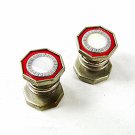 Deco Mother of Pearl Red Snap Link Cufflinks By The Pioneer Registered 81516