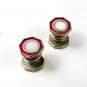 Deco Mother of Pearl Red Snap Link Cufflinks By The Pioneer Registered 81516