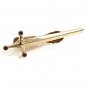 Vintage Goldtone Sword Red Tie Clasp By HICKOK USA 72117