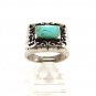 Southwest Sterling Silver & Turquoise Ring Size 8 5114