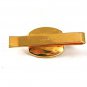 Vintage Goldtone & Black Damascene Bird Tie Clasp MADE IN SPAIN 6317