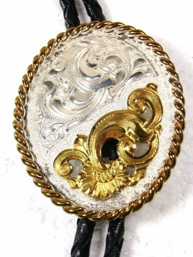Western Silver Tone Gold Tone Bolo Leather Cord by CRUMRINE 121515ab