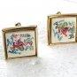 Vintage 1950's Oriental Writing Dragon Cufflinks 8417
