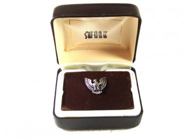 Vintage Silvertone American Eagle Tie Tac In Box By SWANK 31916