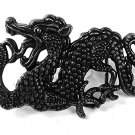 Large 4 1/2" X 3" Chinese Dark Dragon Belt Buckle 81616
