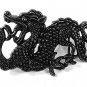 Large 4 1/2" X 3" Chinese Dark Dragon Belt Buckle 81616