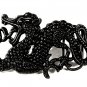Large 4 1/2" X 3" Chinese Dark Dragon Belt Buckle 81616