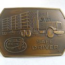 Vintage WALTON 18 Wheeler Truck Safe Driver Belt Buckle 112717