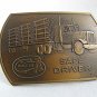 Vintage WALTON 18 Wheeler Truck Safe Driver Belt Buckle 112717