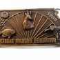 Vintage 1985 Kansas Wildlife Federation Belt Buckle #613/1000