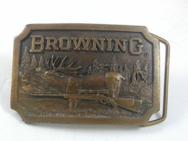 1977 Browning Rifle Belt Buckle By INDIANA METAL CRAFT 52217