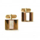 1960's Gold Tone & Mother of Pearl Cufflinks By SWANK 1217