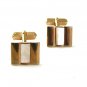 1960's Gold Tone & Mother of Pearl Cufflinks By SWANK 1217