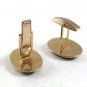 Vintage Goldtone Brown Cufflinks 101017