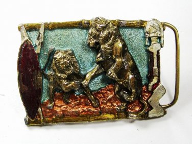1988 Lions Belt Buckle By Great American Buckle Co Made In USA 102615