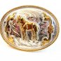 Vintage Silver & Gold Tone Western Rodeo Horse Belt Buckle
