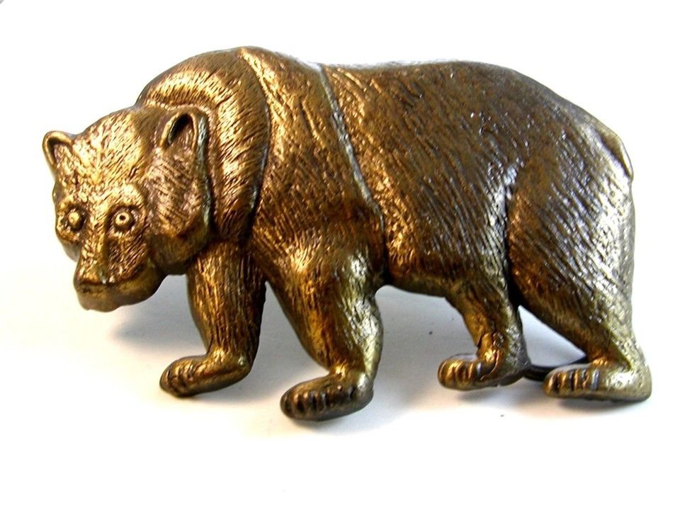 Vintage Grizzly Bear Belt Buckle aaa