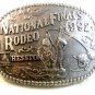 1992 National Finals Rodeo Hesston Belt Buckle By ADM Mint In Plastic