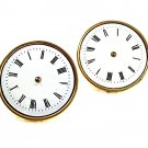 Vintage Goldtone Porcelain Watch Face Cufflinks Made In France 62617