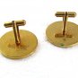 Vintage Goldtone Porcelain Watch Face Cufflinks Made In France 62617