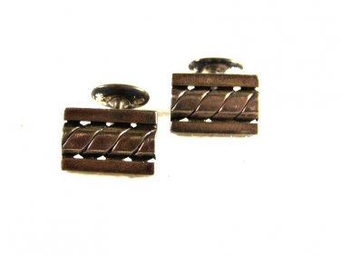 Vintage & Unusual Sterling Silver Cufflinks By NAPIER 31816
