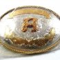Mexican 2 Tone Initial A Alapca Slver Belt Buckle In Plastic 21317