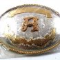 Mexican 2 Tone Initial A Alapca Slver Belt Buckle In Plastic 21317