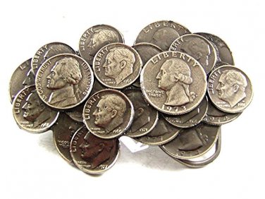 Vintage USA Nickles Dimes Quarters Belt Buckle By GABCo. 112917