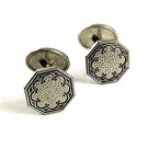 Vintage Edwardian / Deco Silvertone Cufflinks 81217
