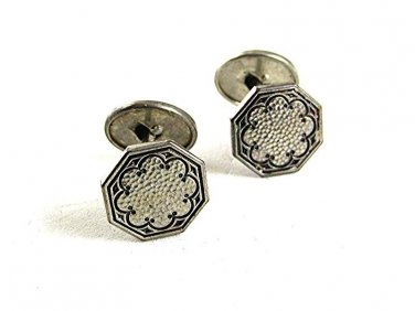 Vintage Edwardian / Deco Silvertone Cufflinks 81217