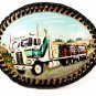 Vintage Hand Painted Truck Leather Belt Buckle By Bubbles Leather Craft 71916