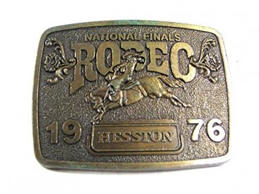 1976 National Finals Rodeo Belt Buckle Limited Edition by Hesston 102617