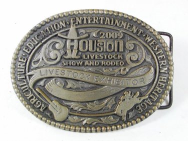 2009 Houston Exhibitor Livestock Show & Rodeo Belt Buckle 7416
