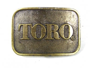 Vintage TORO Brass Belt Buckle By LEWIS BUCKLES 71916