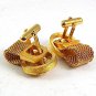 Vintage 1970's Goldtone ZODIAC PISCES Wrap Around Cufflinks 101817