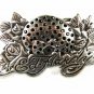Silvertone Lady Bug ? Roses Belt Buckle By ED HARDY 33116b