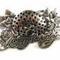 Silvertone Lady Bug ? Roses Belt Buckle By ED HARDY 33116b