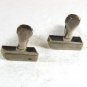Vintage Sterling Silver Old Time Stamp Cufflinks Unbranded 31816