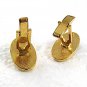 Vintage Goldtone Red Black Cufflinks 73017