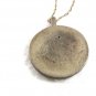 Old Native American Coin Silver Coral Turquoise Pendant Sterliing Chain 72417