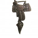 Neat Vintage Western Cowboy Saddle Watch Fob 10517